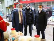 PAZAR YERİNDE ALINAN TEDBİRLERİ İNCELEDİLER