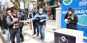 BUGÜN 55 BİN MASKE DAĞITTIK