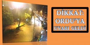 Ordu’ya sel uyarısı